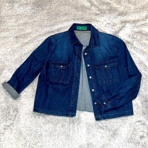 Cropped denim jacket